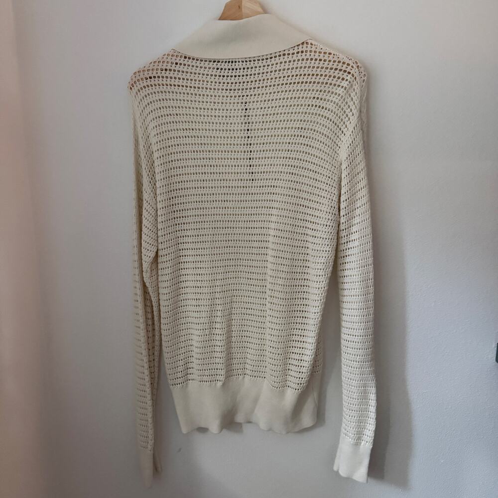 Varley Cole Knit Mesh Polo Sweater Sz Small - Picture 8 of 8